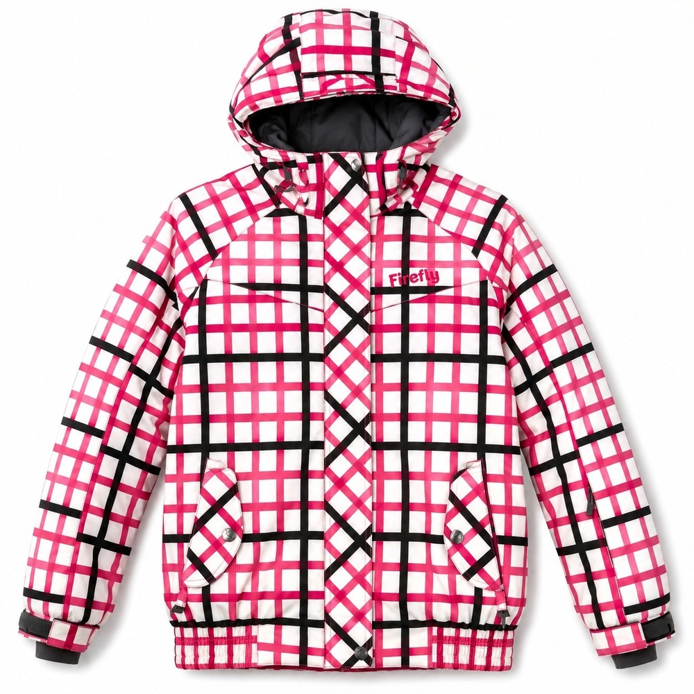 Firefly Teona Ski Snowboard Jacket Pink Check Waterproof Insulated Women's XL